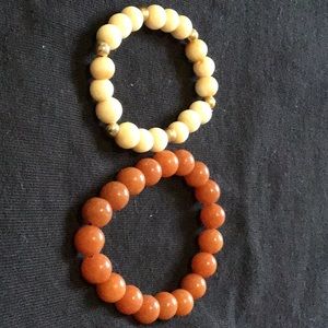 Glass beaded bracelets